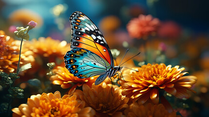 Obraz premium butterfly on flower