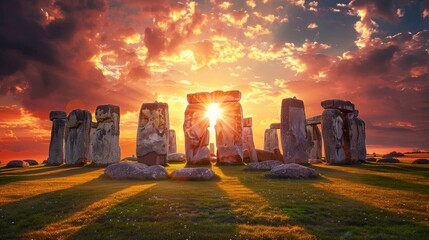 Stonehenge in a beautiful sunset