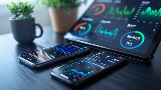 Infographic on wearable technology in healthcare monitoring and remote patient care. , Minimalism,