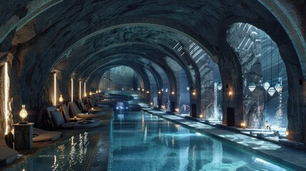 Fototapeta premium Create a blueprint for a city built entirely underground.
