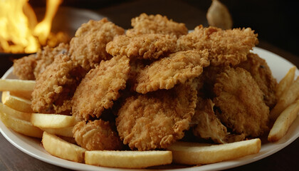 fried clams with fries