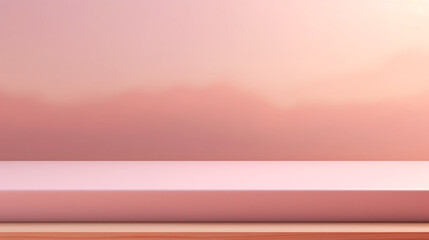 Empty minimalistic blush pink background simulating the elegance of a sophisticated podium.