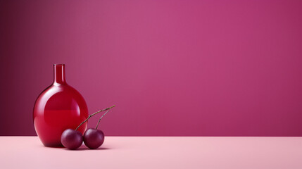 Empty minimal plum red background exuding richness and ideal for elegant presentations.