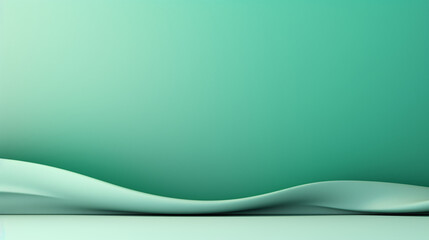 Empty abstract mint green background evoking tranquility for product display or advertisement.