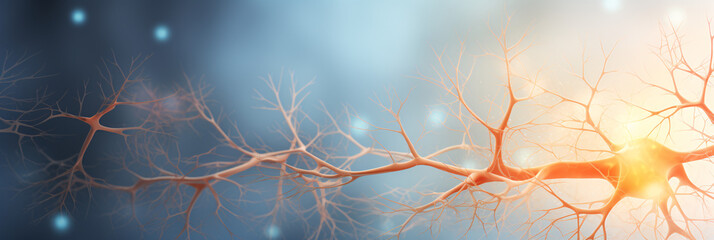 Captivating medical illustration of a complete neuron, detailed and scientifically accurate for educational purposes.



