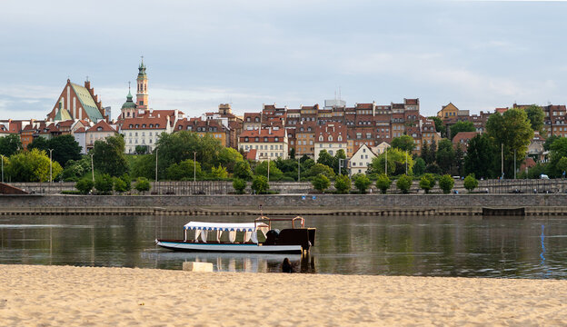 A view of the Old Town of Warsaw from the Vistula River