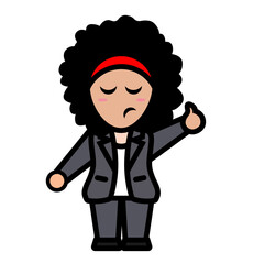 businesswoman giving a thumbs up