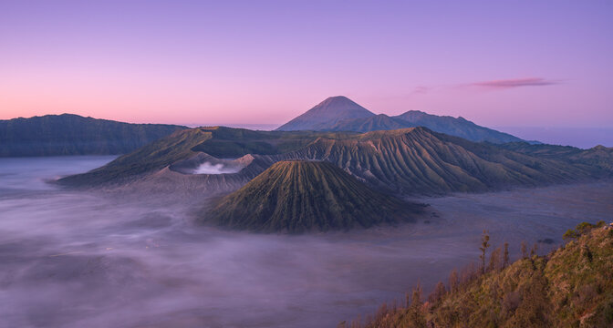 Mount Bromo In Java, Indonesia. Volcano