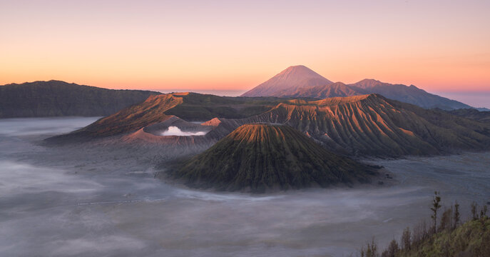 Mount Bromo In Java, Indonesia. Volcano