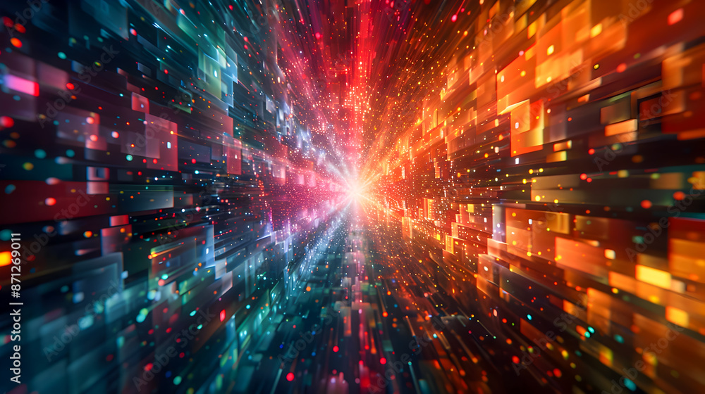 Poster hypnotic data visualization a kaleidoscopic spectrum of financial insights showcasing the dynamic an