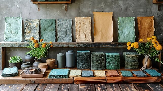 Highlight craftsmanship with a handmade paper texture, perfect for artisanal product labels and artistic stationery. , Minimalism,