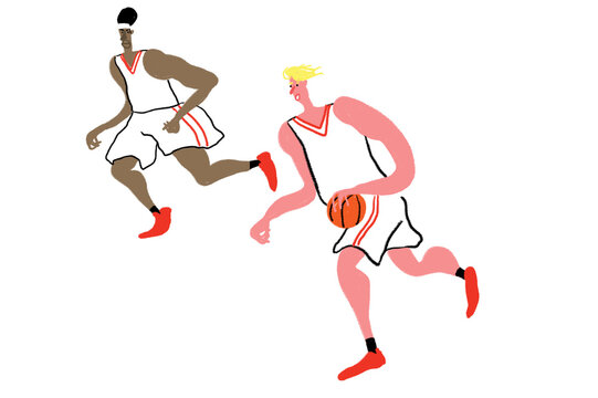 Basketball team training