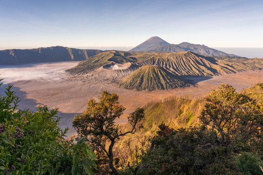 Mount Bromo In Java, Indonesia. Volcano