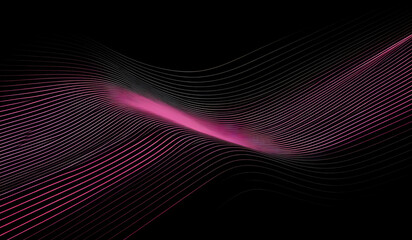 Naklejka premium Dark grey background with pink glowing lines for social media post, business, advertising events