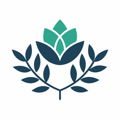 Naklejka premium Flower logo vector art illustration. 