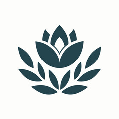 Obraz premium Flower logo vector art illustration. 