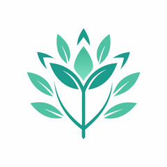        Flower logo vector art illustration.
