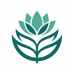        Flower logo vector art illustration.
