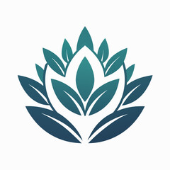        Flower logo vector art illustration.
