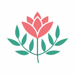        Flower logo vector art illustration.
