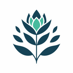        Flower logo vector art illustration.
