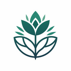        Flower logo vector art illustration.
