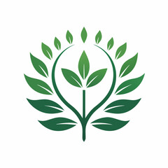        Flower logo vector art illustration.
