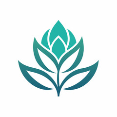        Flower logo vector art illustration.
