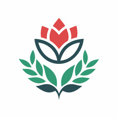 Obraz premium Flower logo vector art illustration. 