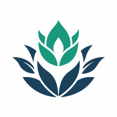        Flower logo vector art illustration.
