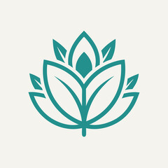        Flower logo vector art illustration.
