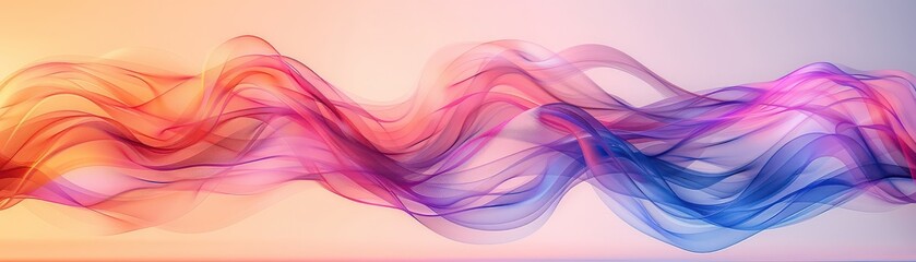 Abstract colorful smoke wave pattern.