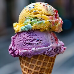 Double Scoop of Ice Cream in a Waffle Cone