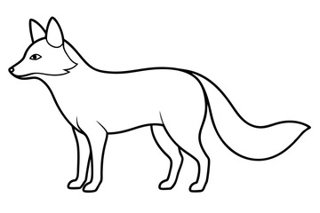 fox line art silhouette vector illustration