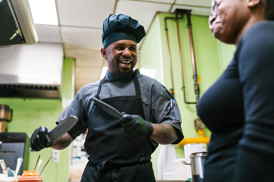 Happy Chef with Knife
