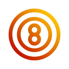 billiard ball gradient icon