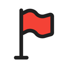 red flag line color icon