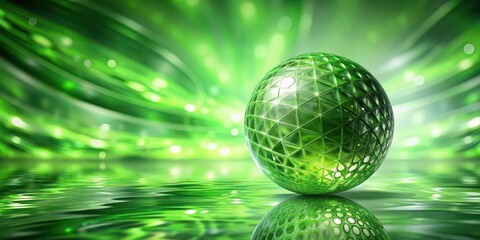 Green sphere on abstract background, green, sphere, abstract, background, shape, geometric, design,round, circle, glossy, shiny