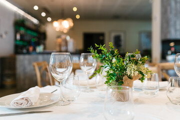 Table Setting with Floral Arrangement