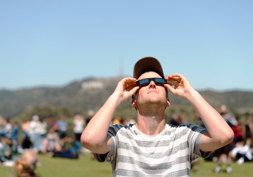 Watching the Solar Eclipse at Griffith Observatory