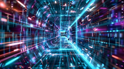 Fototapeta premium abstract neon technology background