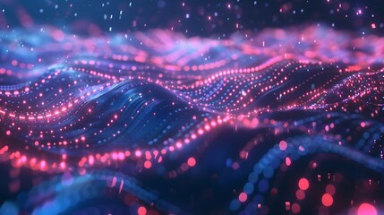 purple and blue wave technology background