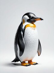 Fototapeta premium cute little penguin on a white background