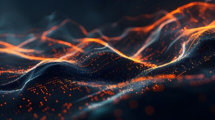 purple and blue wave technology background