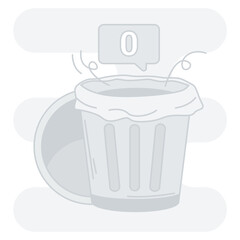 Empty Trash Empty States Illustration, perfect for user interface projects
