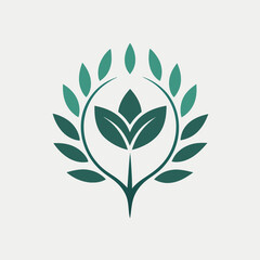        Flower logo vector art illustration.
