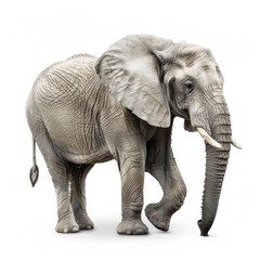 Fototapeta premium Elephant isolated on white background