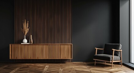 Obraz premium Modern Interior Design with Wooden Accents