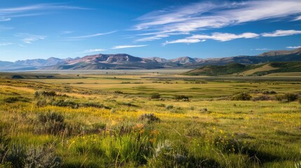 Fototapeta premium Document landscapes where conservationists or park rangers work to preserve natural habitats, showing efforts to protect biodiversity.