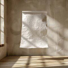 Obraz premium White crumpled paper flying